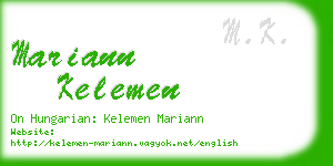 mariann kelemen business card